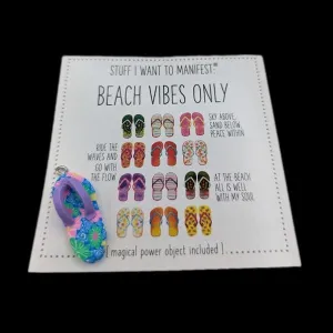 Manifestation Card & Tokens Beach Vibes Only