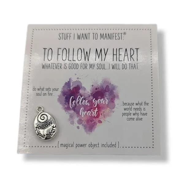 Manifestation Card & Tokens Follow my Heart