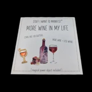 Manifestation Card & Tokens More Wine in my Life