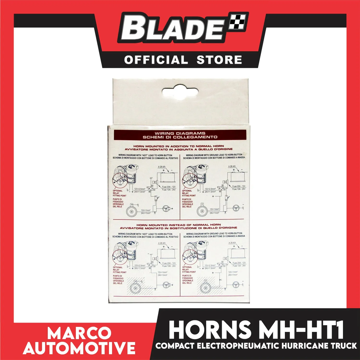 Marco Compact Electropneumatic Horn MH-HTI Hurricane Truck