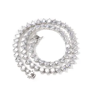 Marie Heart Tennis Necklace