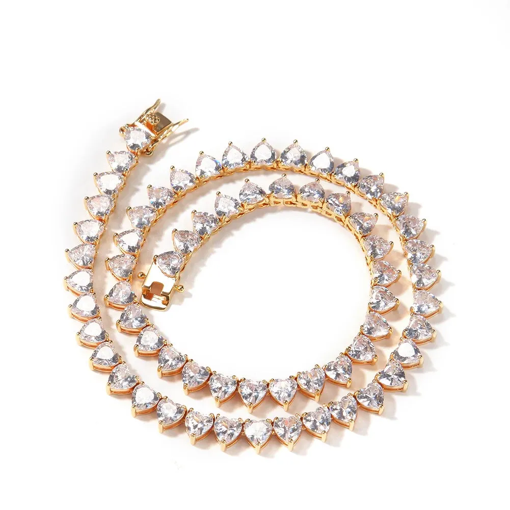 Marie Heart Tennis Necklace