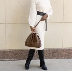 MELIE BIANCO / CARRIE PLEATED VEGAN BAG