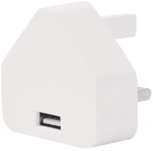 Mercury Compact USB Mains Charger 1.0A