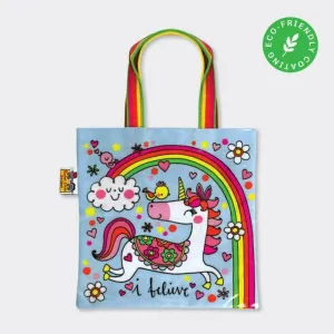 Mini ECO Tote Bag - I believe in Unicorns & Rainbows