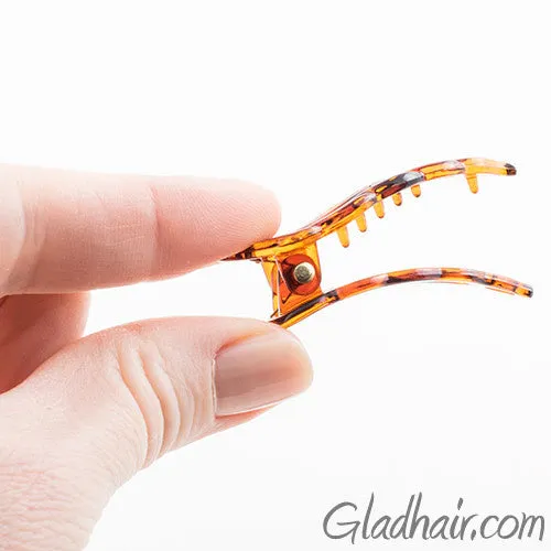 Mini Tortoise Leaf Plastic Beak Clips - Pair