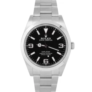 MINT 2018 PAPERS Rolex Explorer I Stainless 39mm MK2 FULL LUME Watch 214270 BOX
