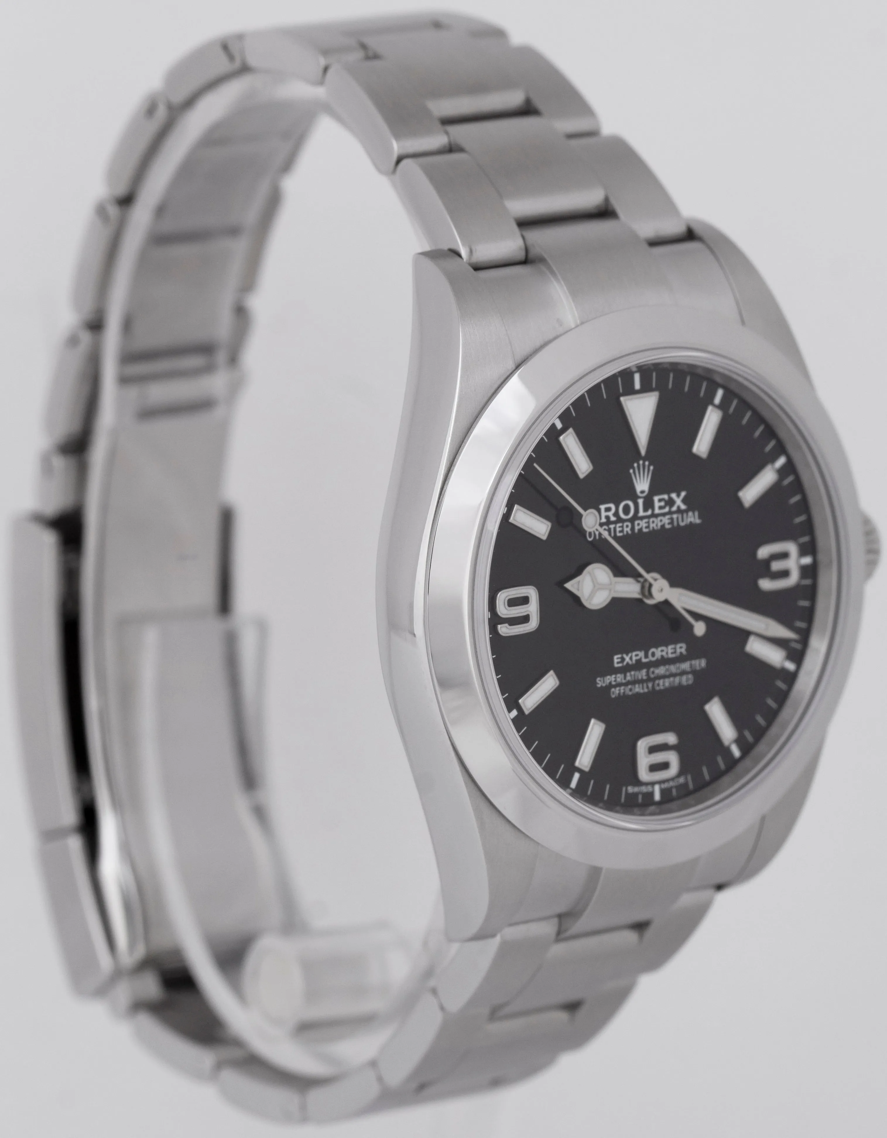 MINT 2018 PAPERS Rolex Explorer I Stainless 39mm MK2 FULL LUME Watch 214270 BOX