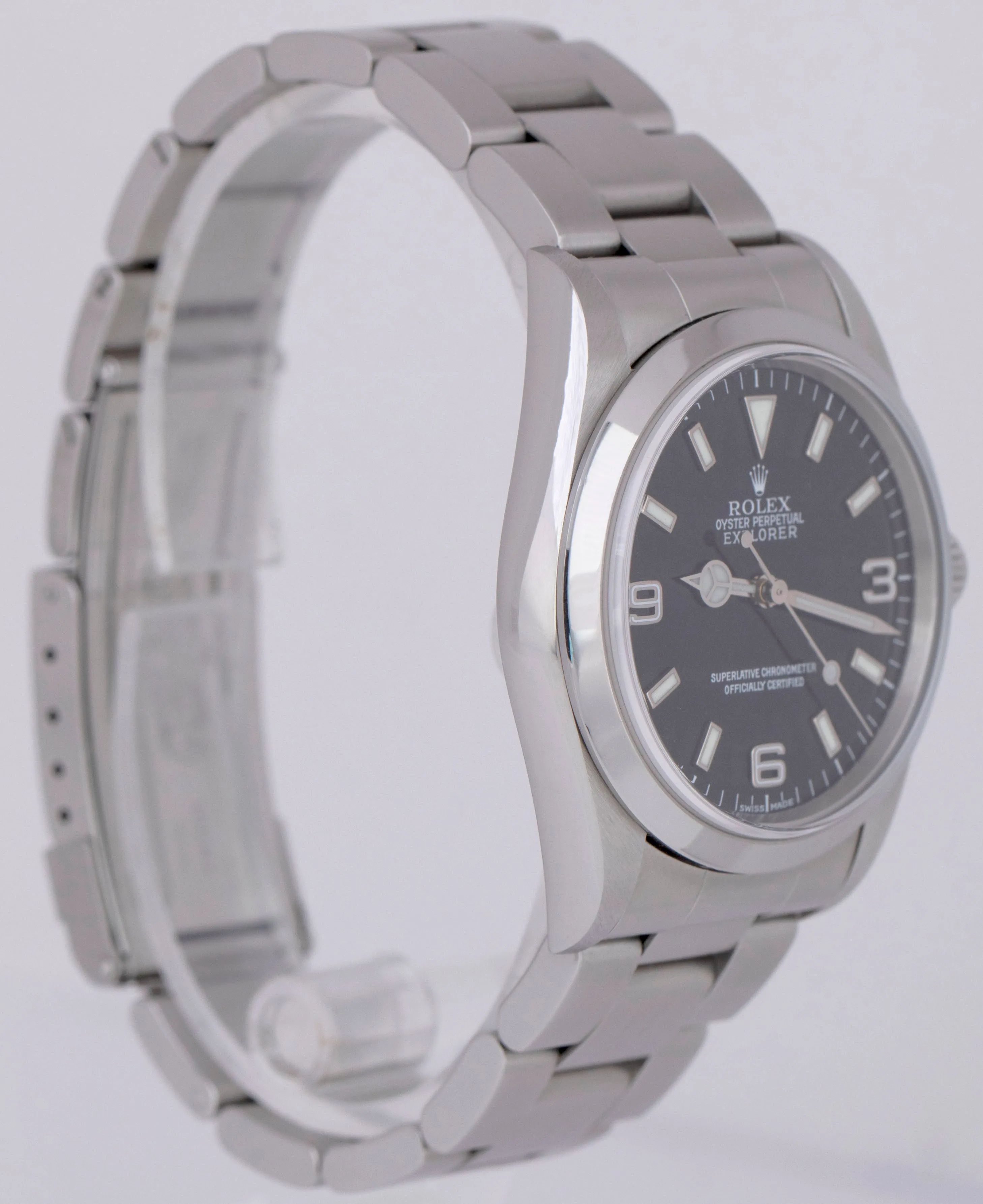 MINT Rolex Explorer I Black 36mm 3-6-9 Dial Stainless Steel Oyster 14270 Watch