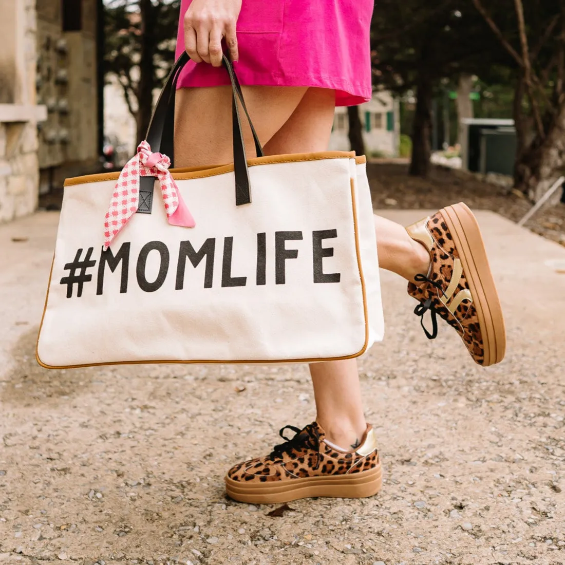 Mom Life Canvas Tote