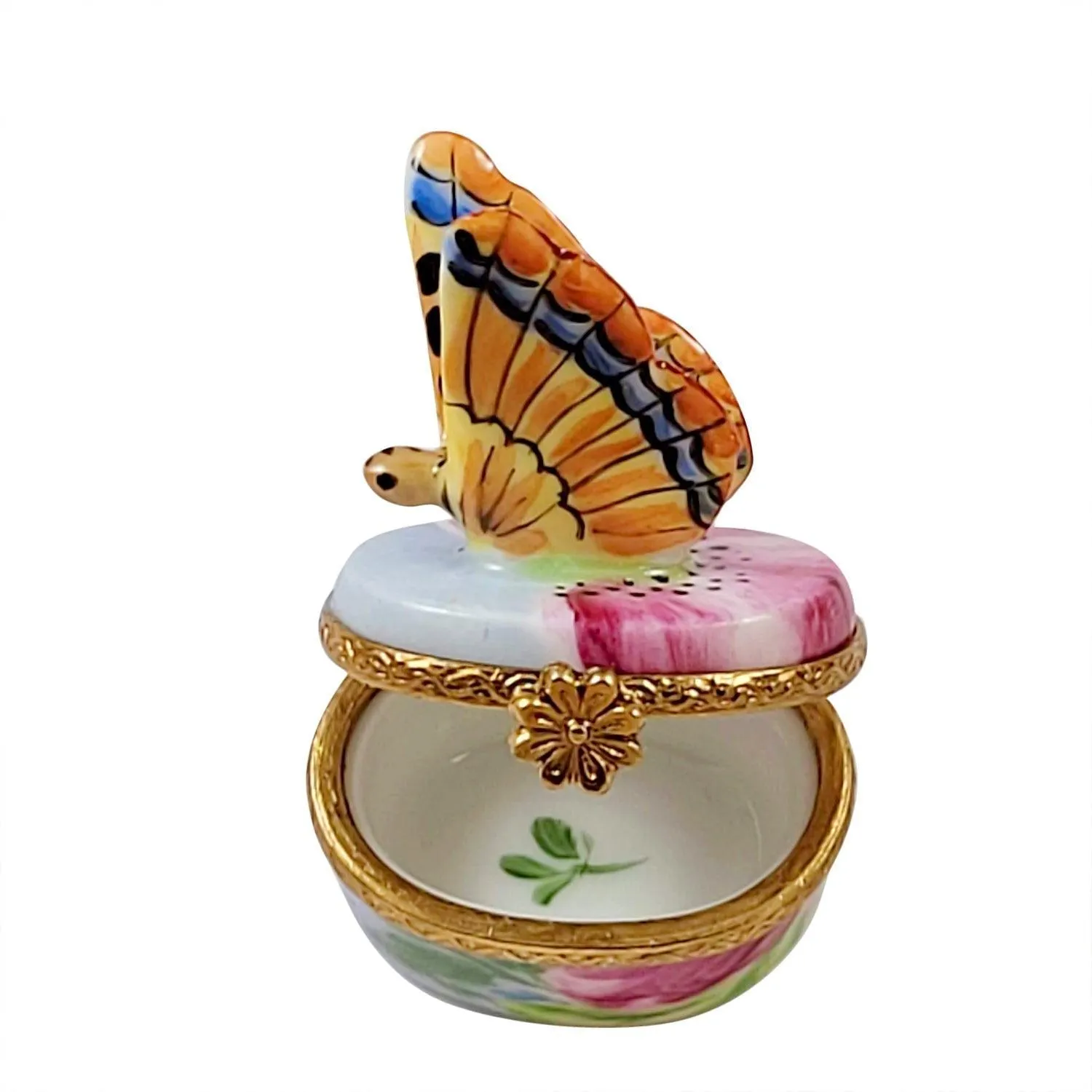 Monarch Butterfly with Brass Flower
