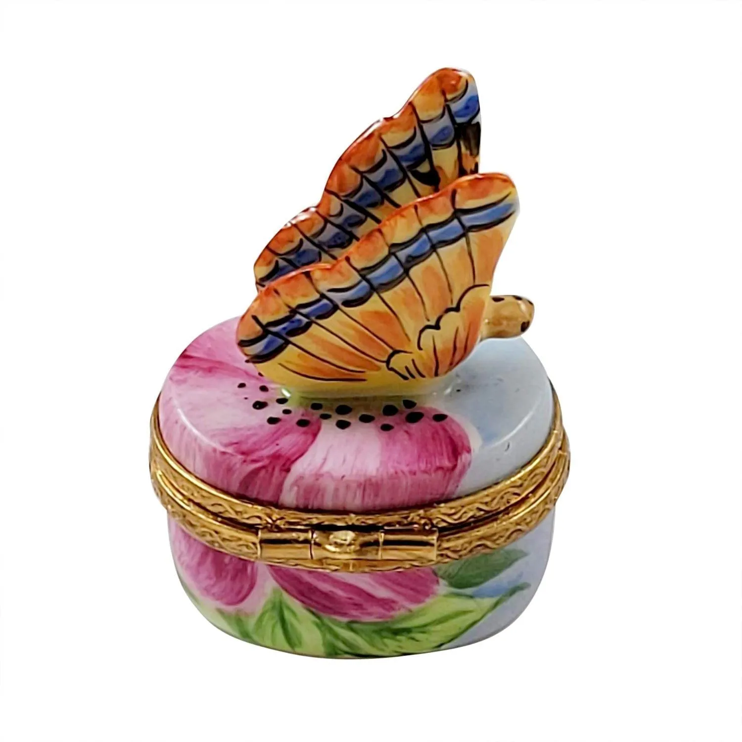 Monarch Butterfly with Brass Flower