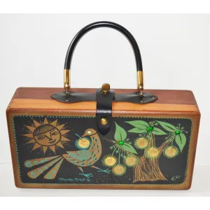 Money Tree II Wooden Box Purse By Enid Collins