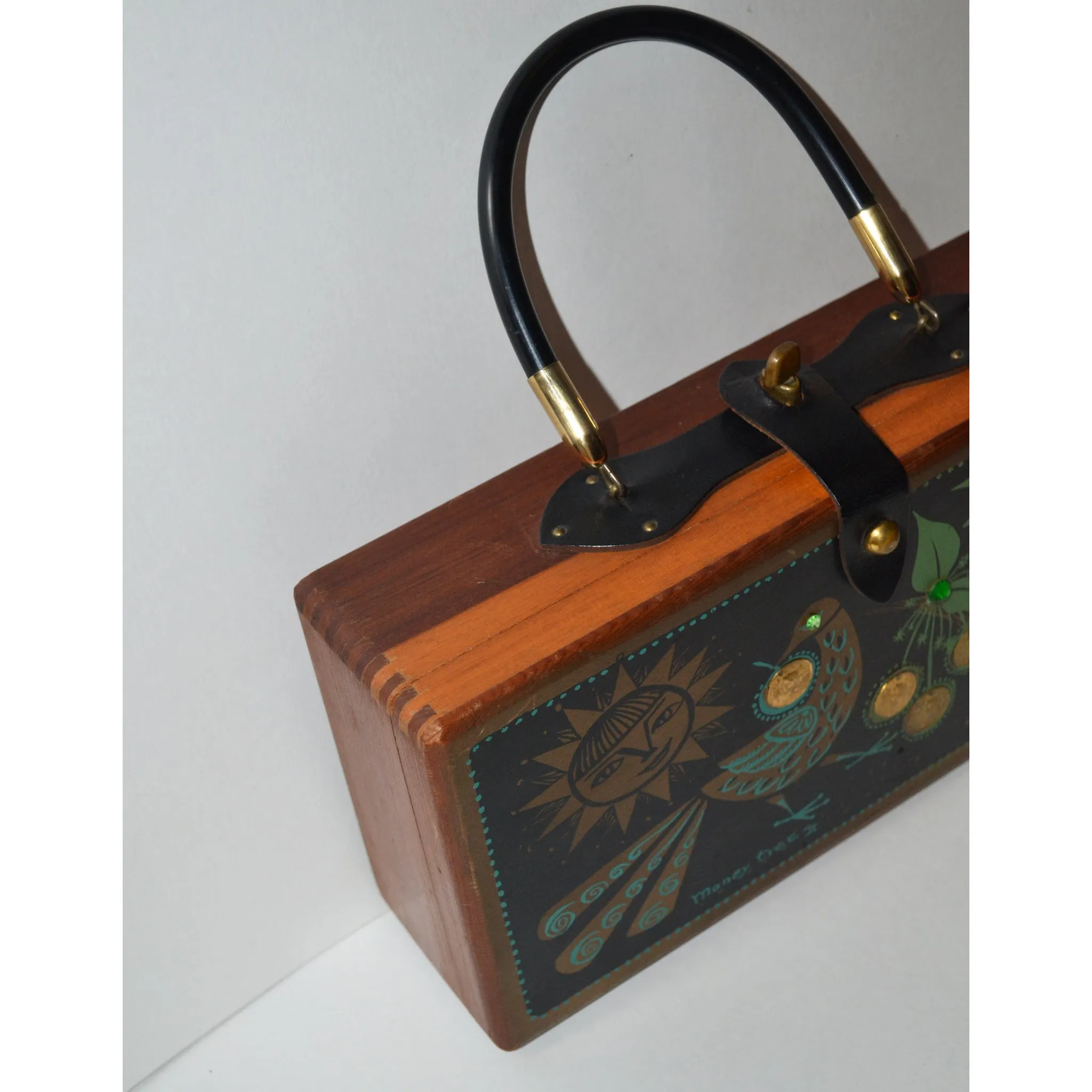 Money Tree II Wooden Box Purse By Enid Collins