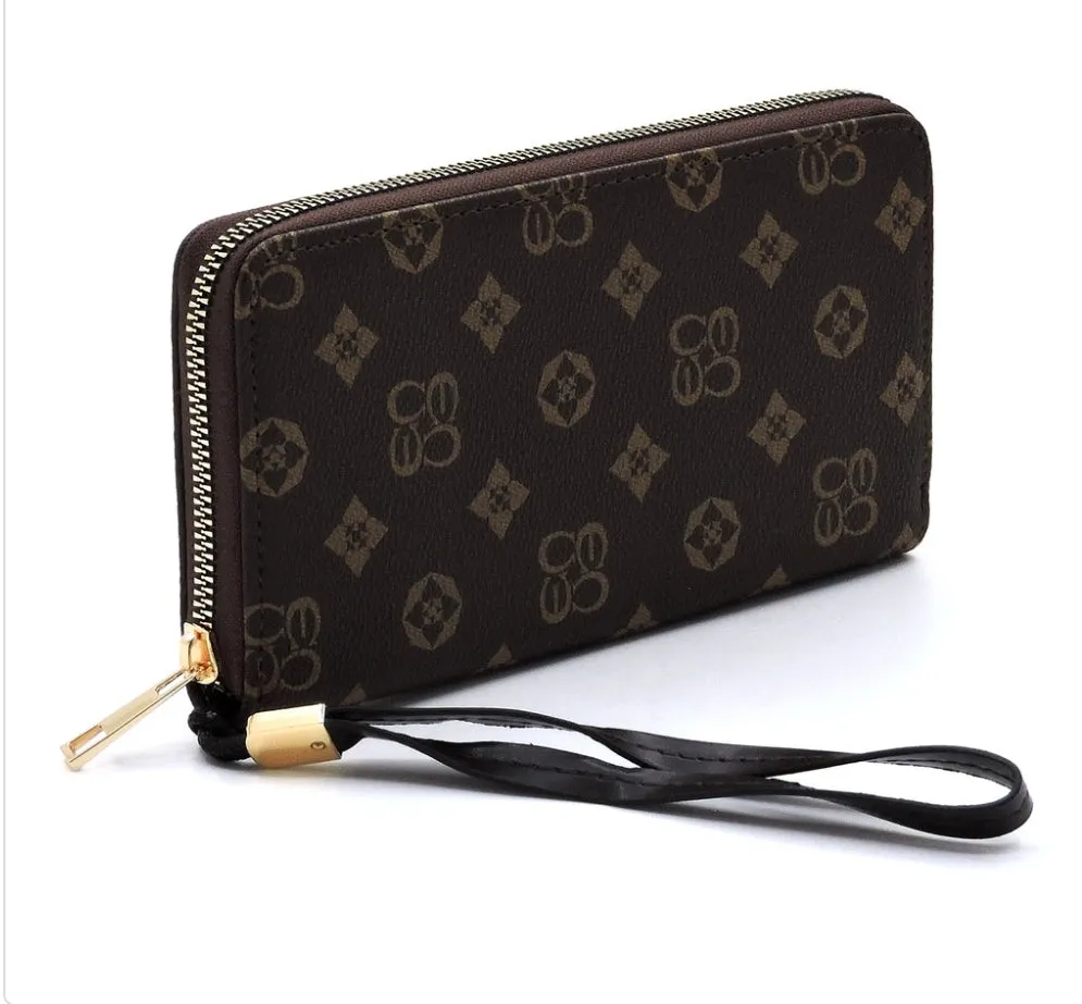 Monogram Zip Around Wallet Wristlet