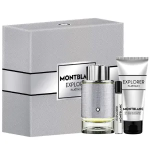 Mont Blanc Explorer Platinum Set EDP 100ml   EDP 7.5ml   All Over Shower Gel 100ml For Men