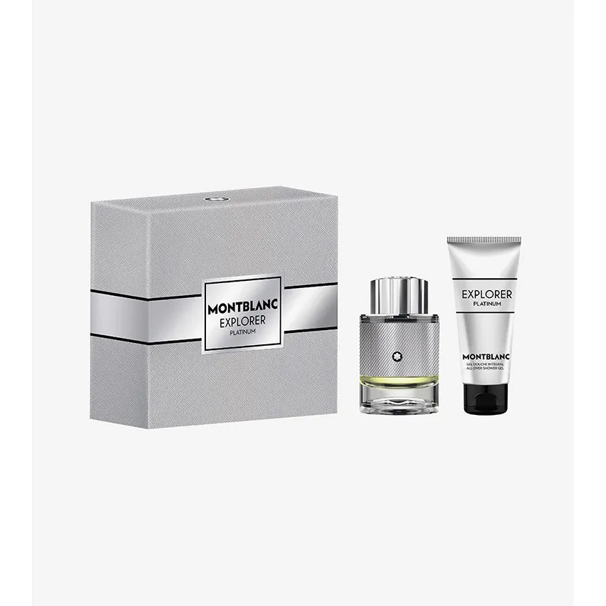 Mont Blanc Explorer Platinum Set EDP 60ml   All Over Shower Gel 100ml For Men