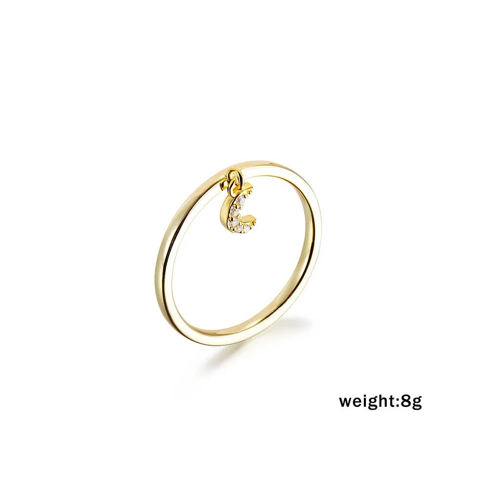 Moon smooth ring-SSR075