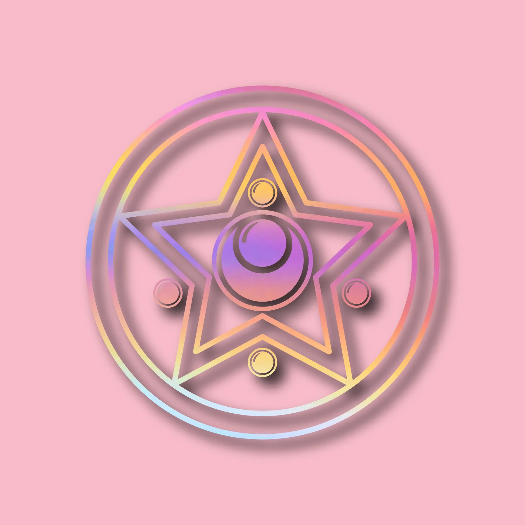 Moon Transformation Compact Vinyl Car Decal