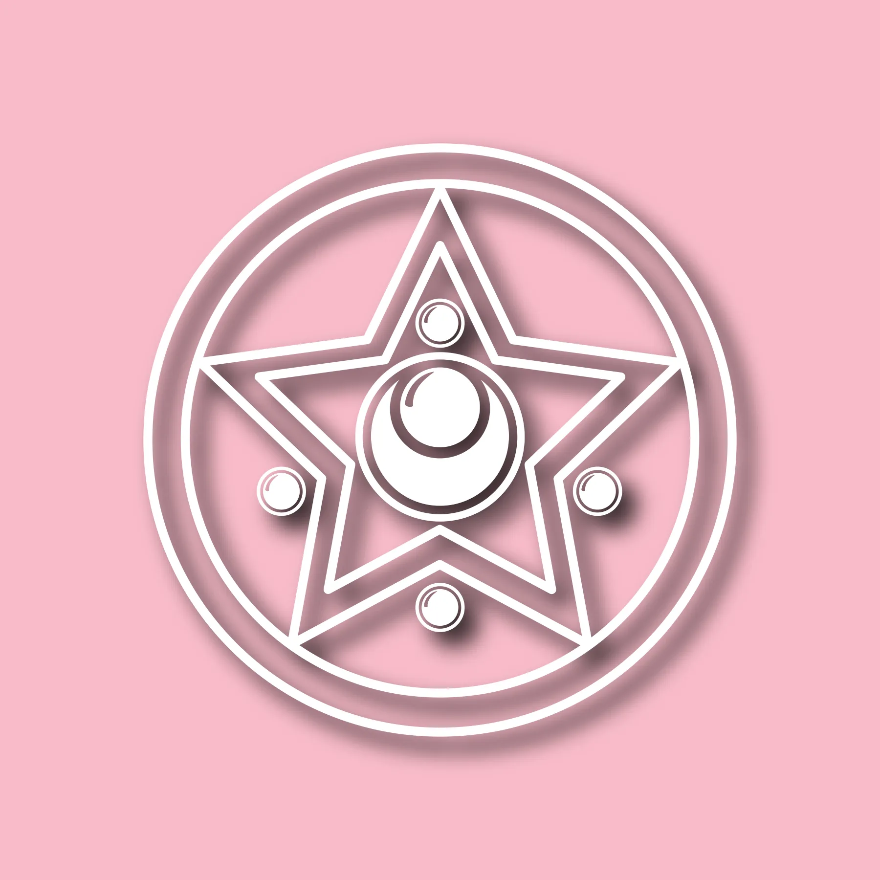 Moon Transformation Compact Vinyl Car Decal
