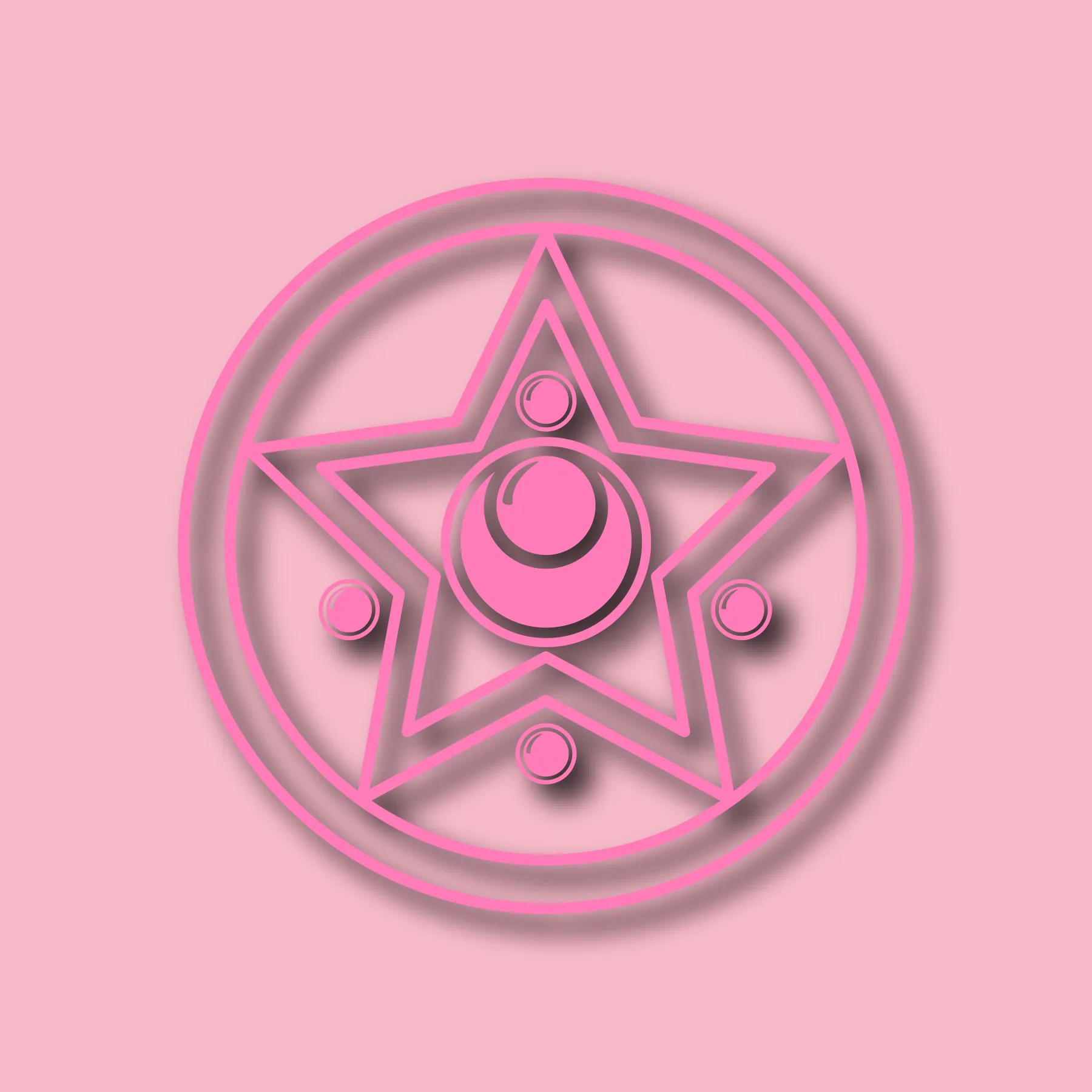 Moon Transformation Compact Vinyl Car Decal