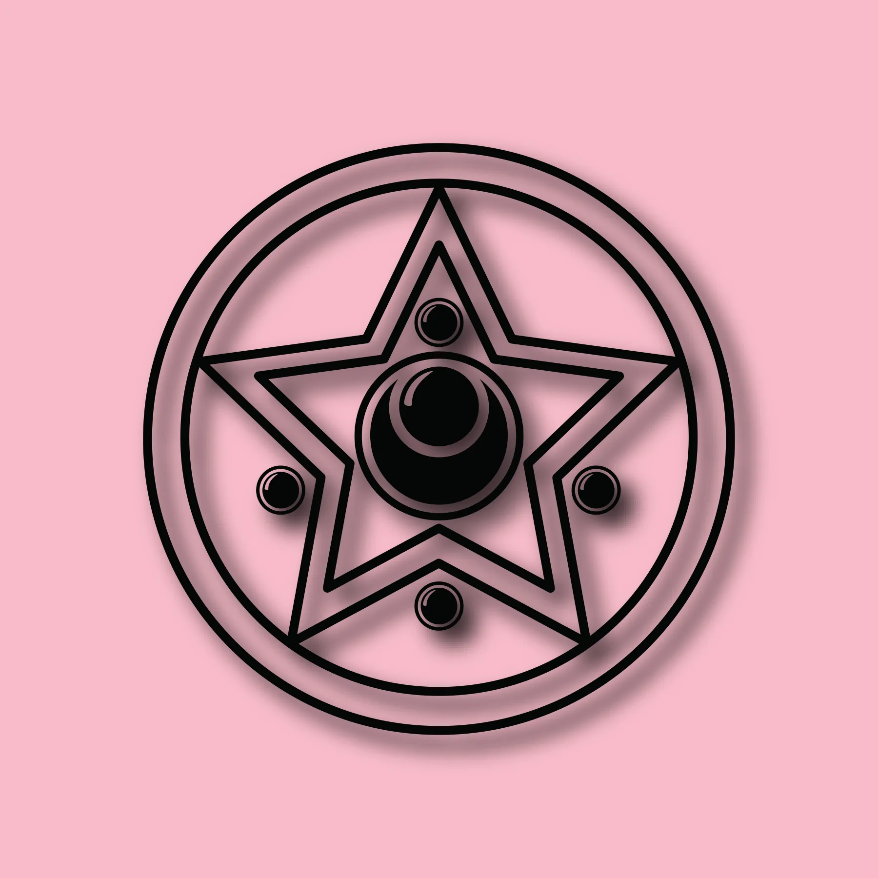 Moon Transformation Compact Vinyl Car Decal