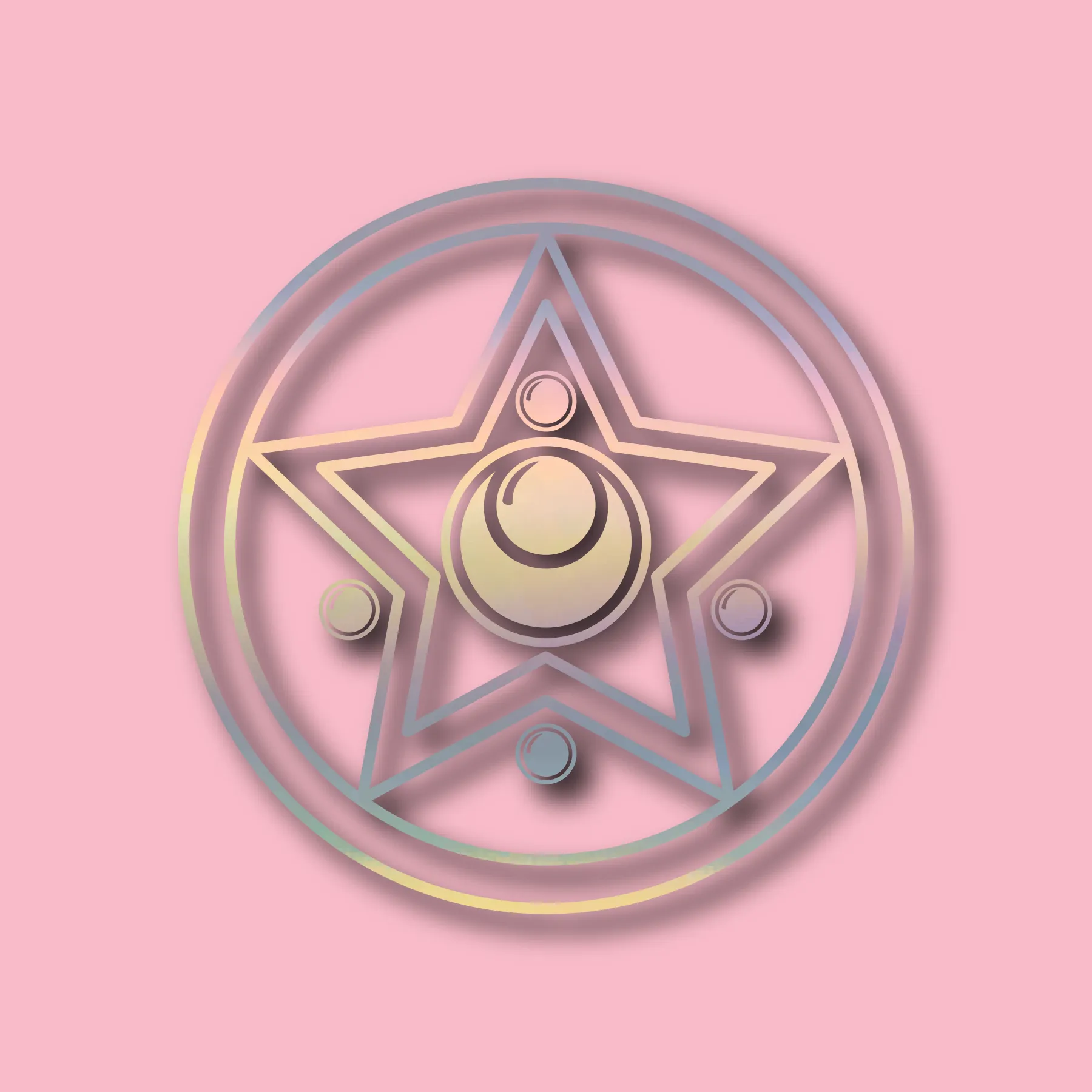 Moon Transformation Compact Vinyl Car Decal