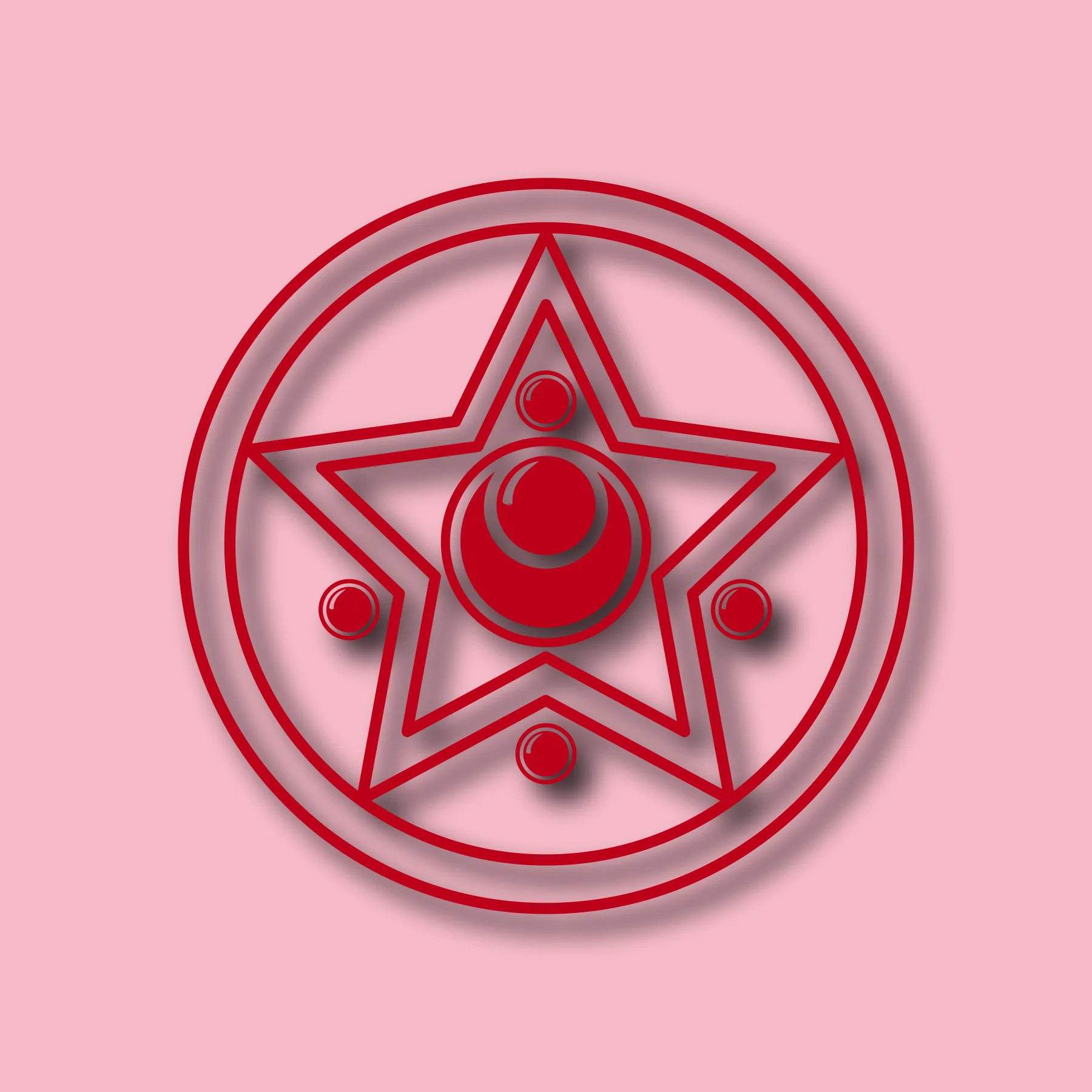 Moon Transformation Compact Vinyl Car Decal