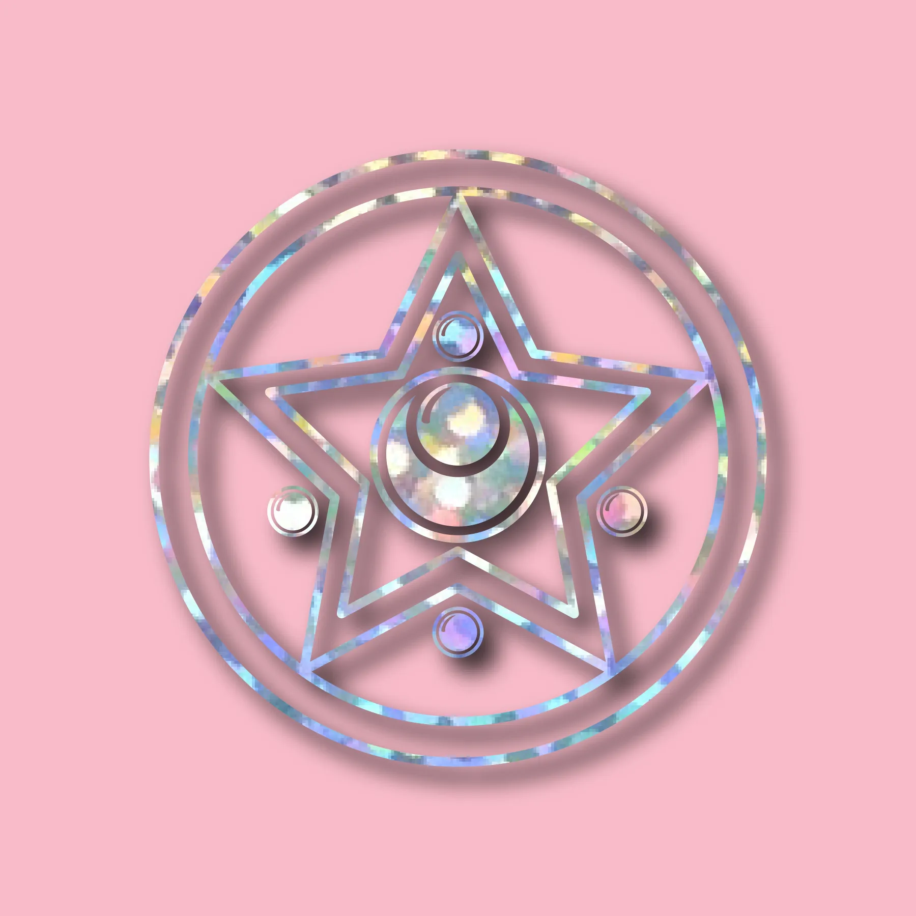 Moon Transformation Compact Vinyl Car Decal