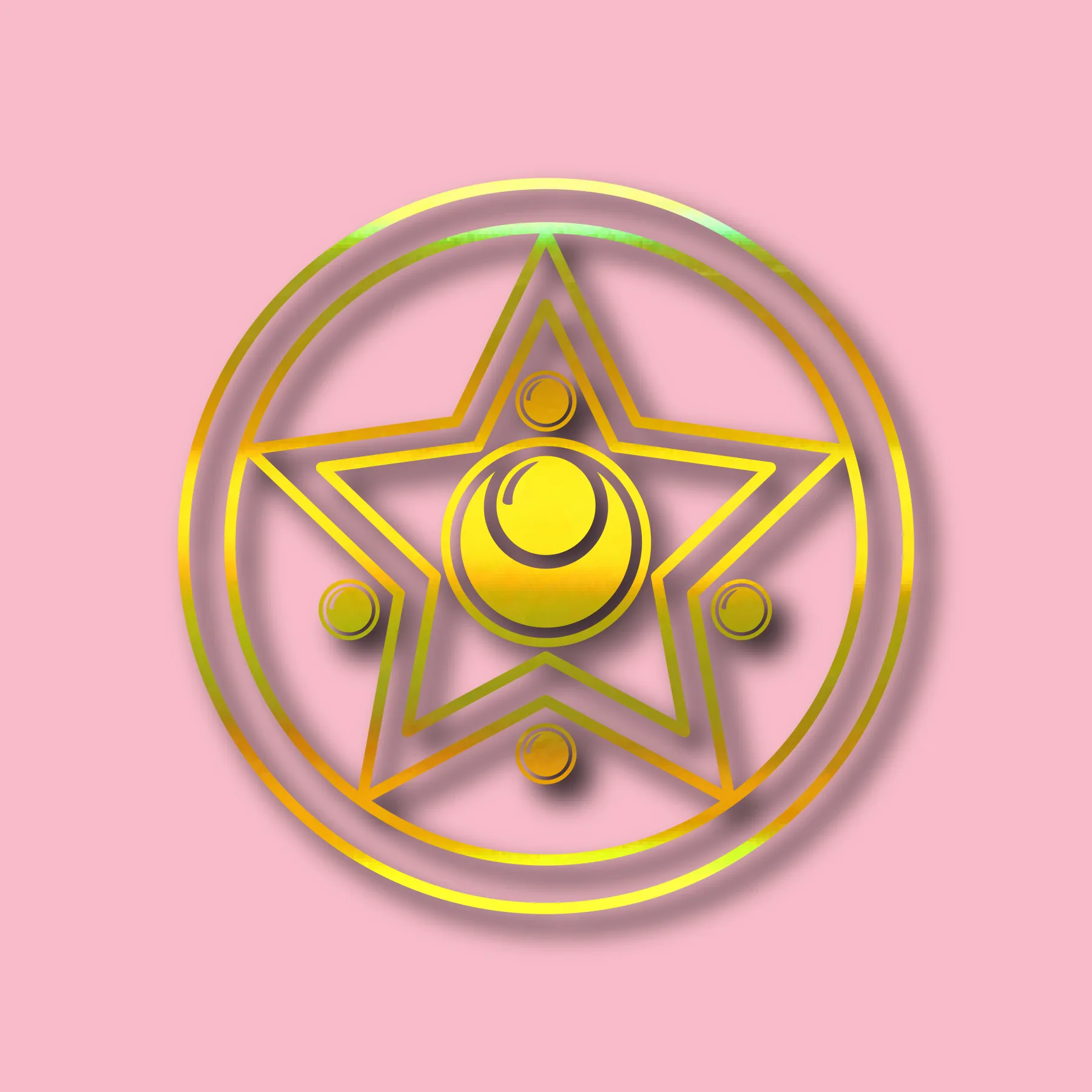 Moon Transformation Compact Vinyl Car Decal