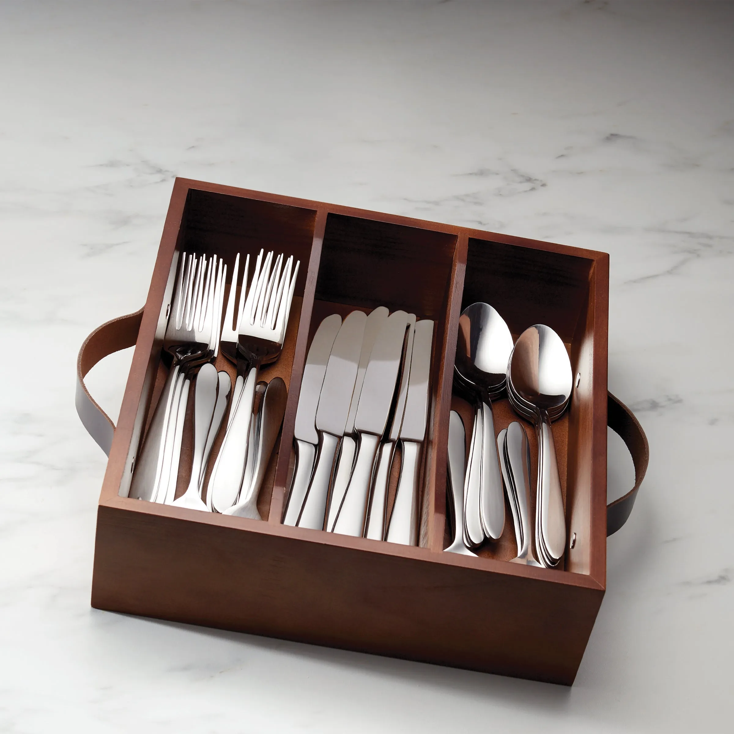 Mooncrest 30 Piece Flatware Set   Caddy