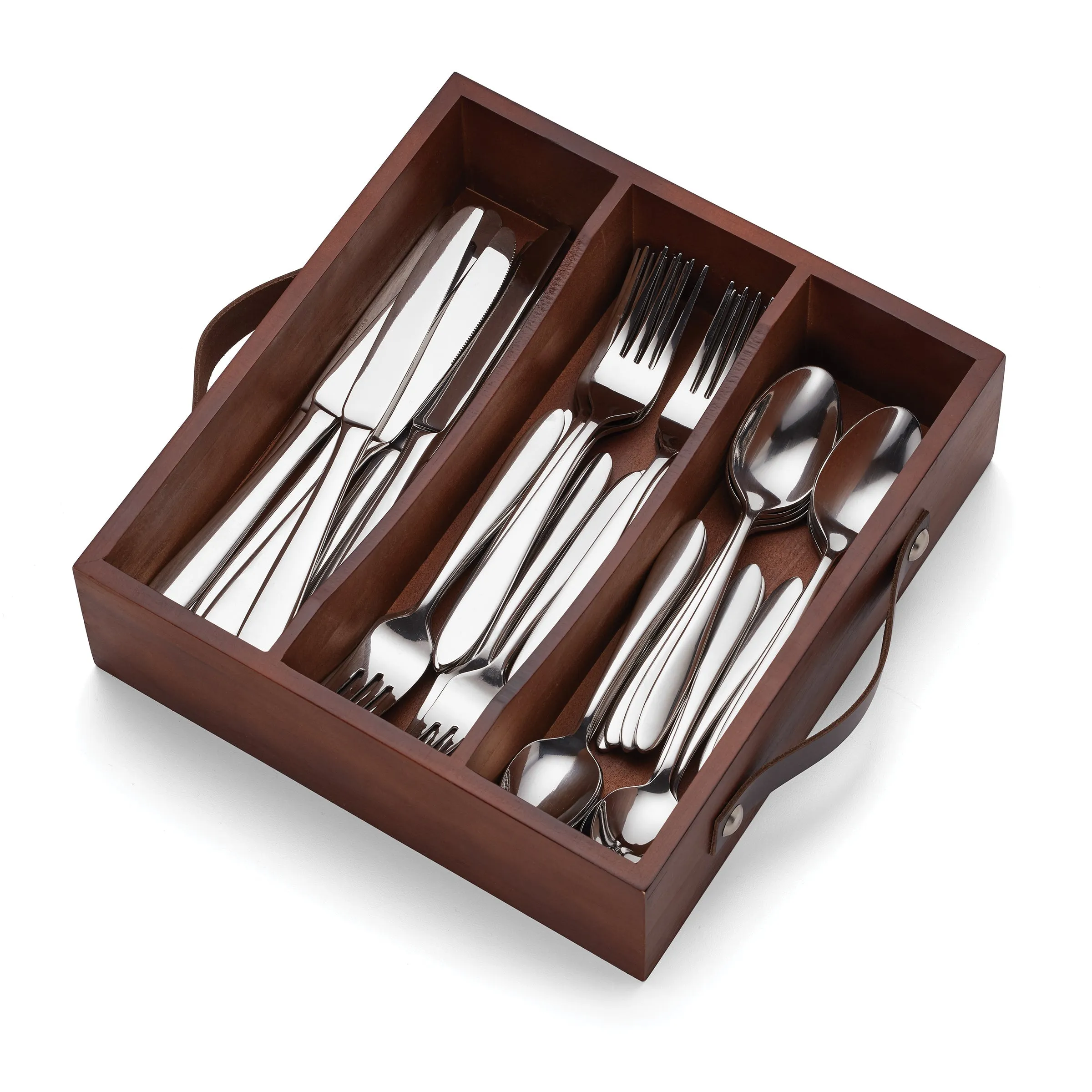 Mooncrest 30 Piece Flatware Set   Caddy