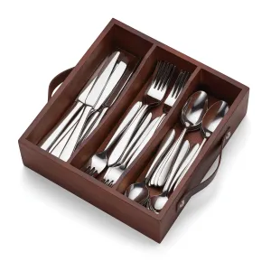 Mooncrest 30 Piece Flatware Set   Caddy