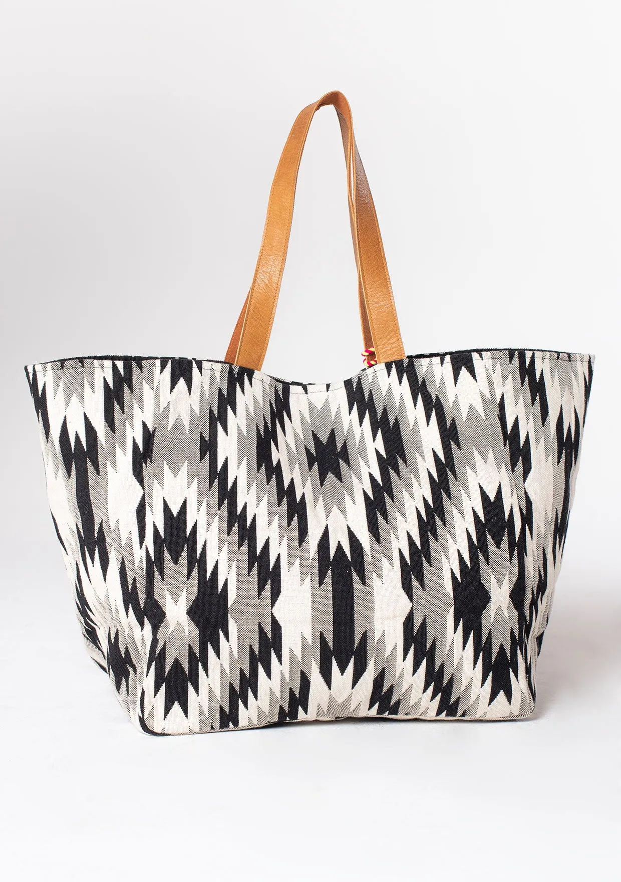 Multi Color Embroidered Jacquard Tote Bag