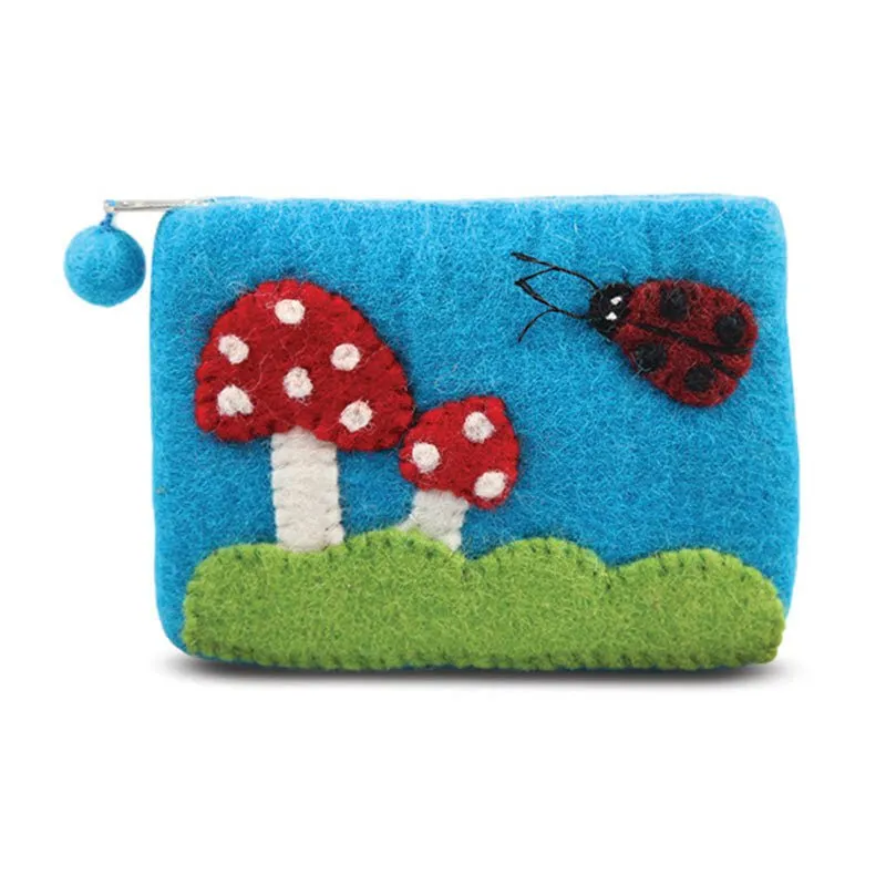 Mushroom & Ladybug Coin Purse