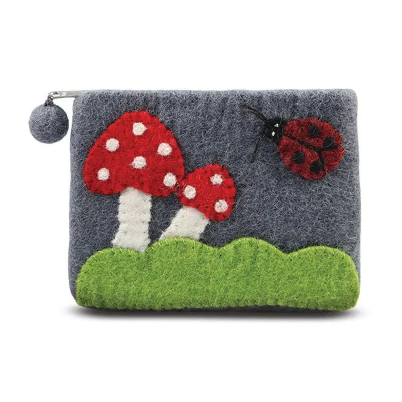 Mushroom & Ladybug Coin Purse