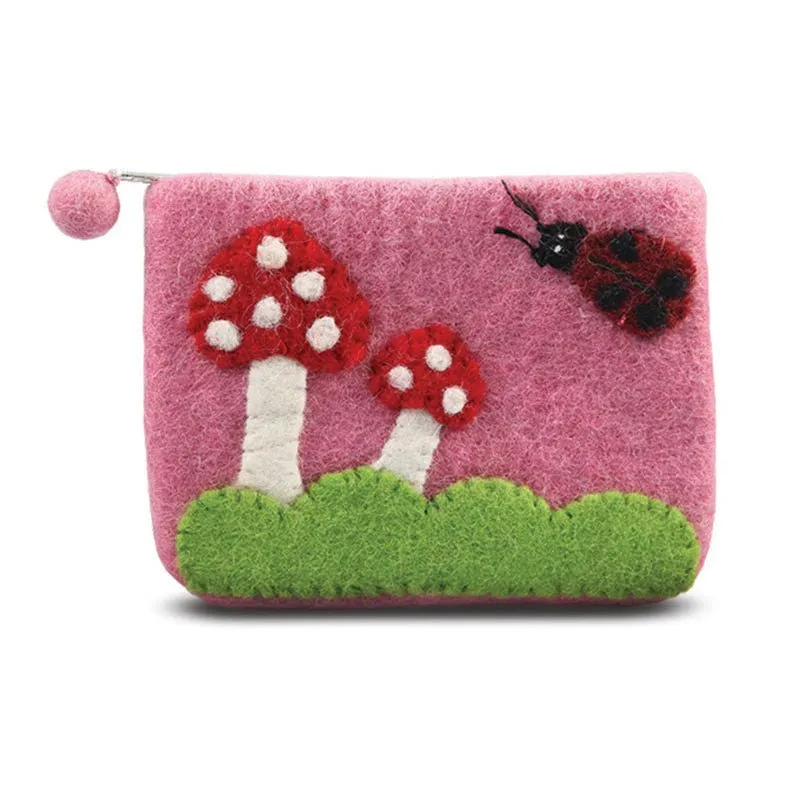 Mushroom & Ladybug Coin Purse