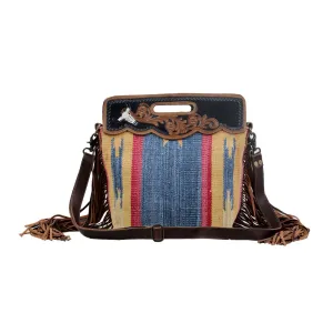 Myra Bag Blue Stream Hand-Tooled Bag