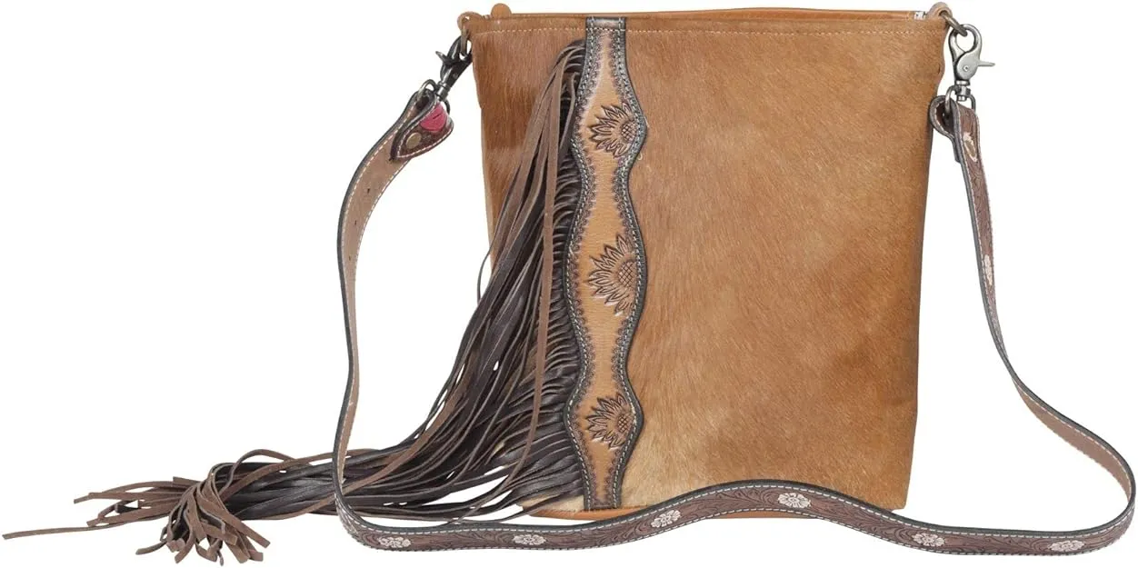 Myra Bag Cappuccino Hand-Tooled Bag