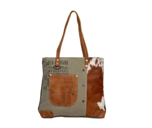 Myra Bag Leather Pocket Tote Bag
