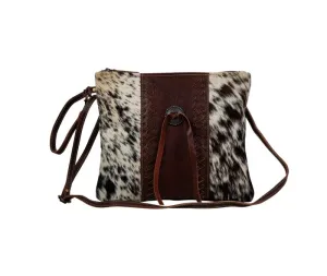 Myra Bag Rosalinda Cross Stitched Leather & Hairon Bag