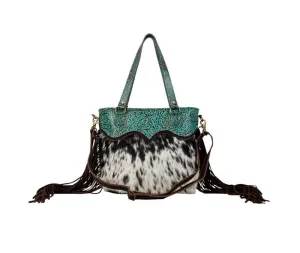 Myra Bag Turquoise Zapata Leather & Hairon Bag