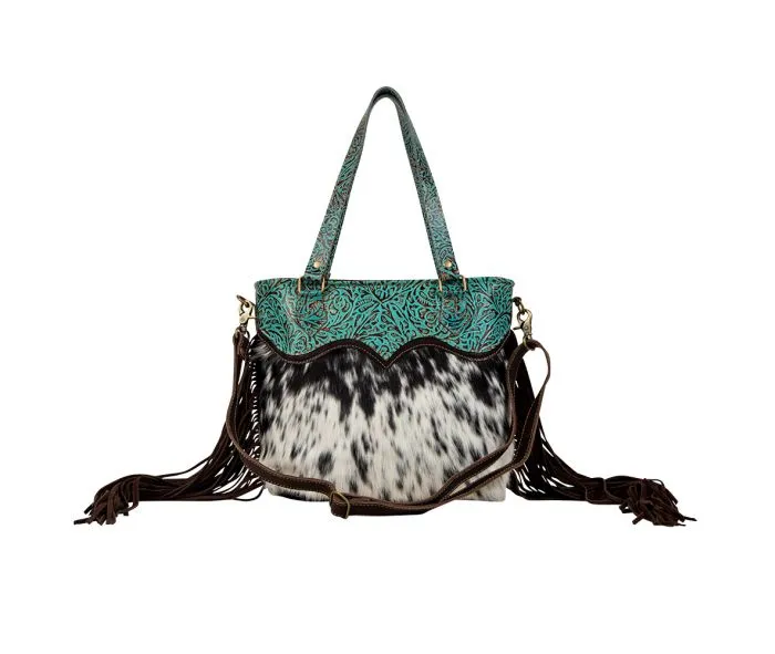 Myra Bag Turquoise Zapata Leather & Hairon Bag