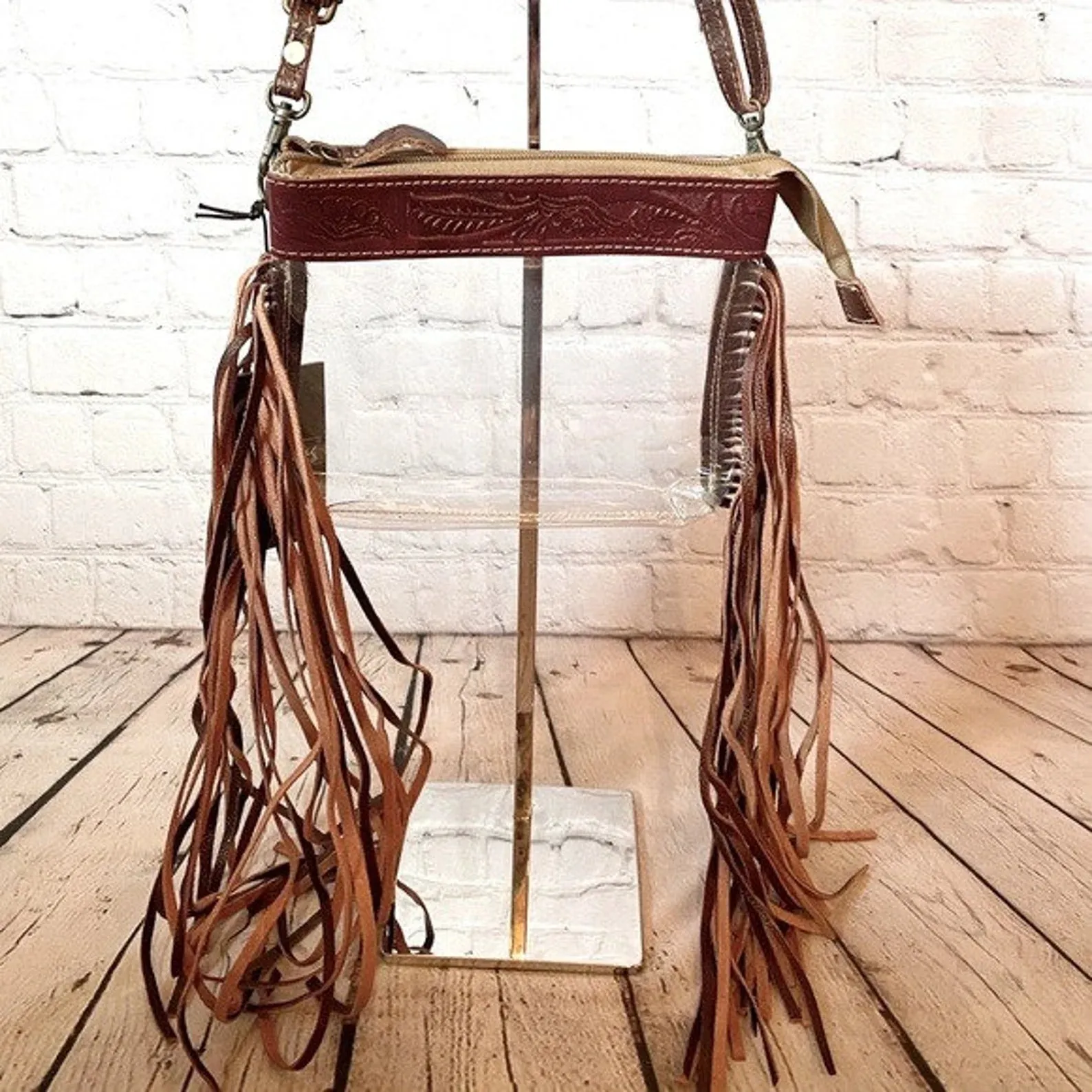 Myra Fringe Clear Purse