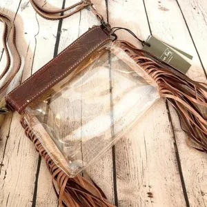Myra Fringe Clear Purse