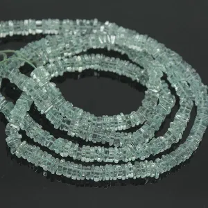 Natural Green Amethyst Gemstone Smooth Heishi Spacer Beads Strand 16" 5.5mm 7mm