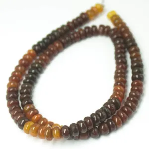 Natural Multi Color Ethiopian Opal Smooth Rondelle Beads 6.5mm 16inches