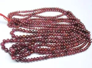 Natural Untreated Ruby Smooth Polished Rondelle Loose Beads 16" 3mm 5mm