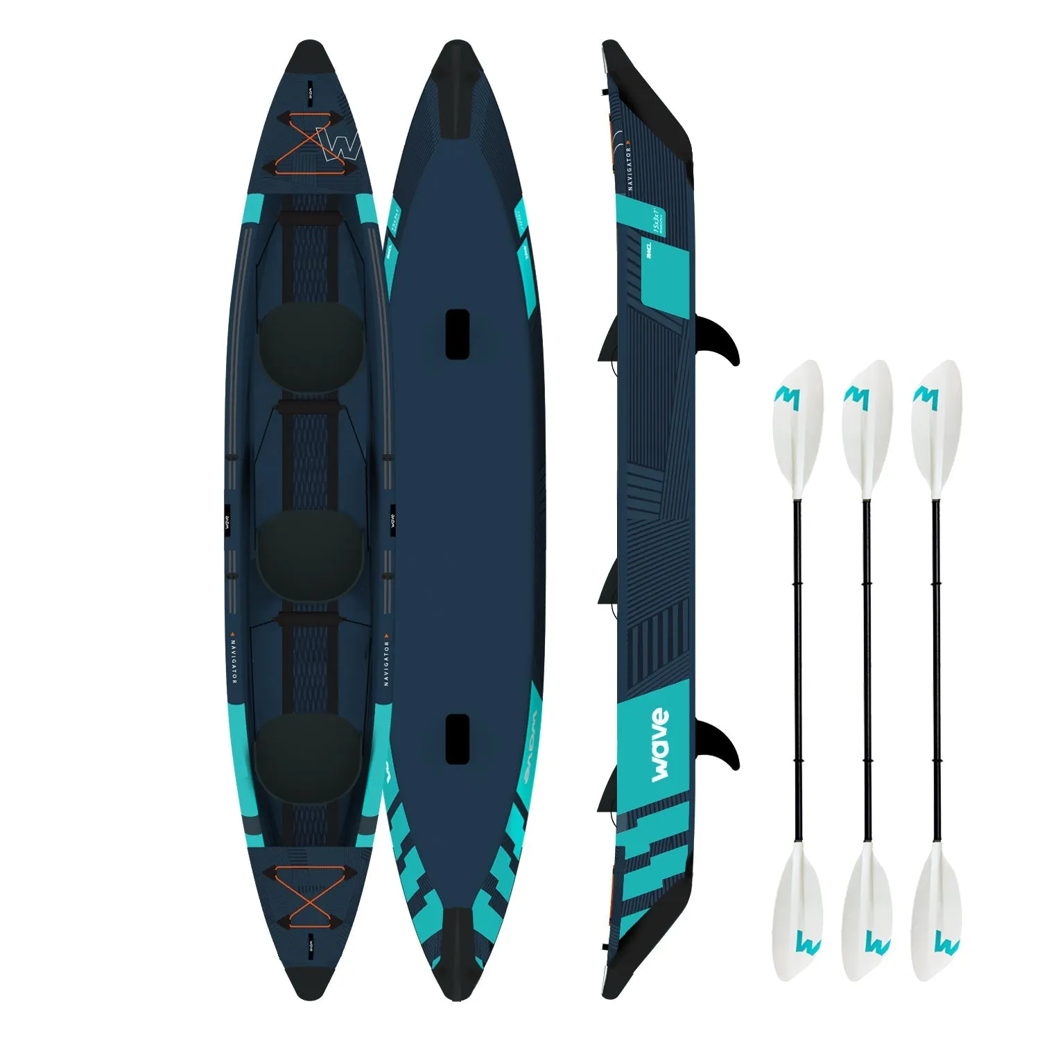 Navigator | Inflatable Kayak | Drop Stitch Kayak | 1-2/2-3 Seater