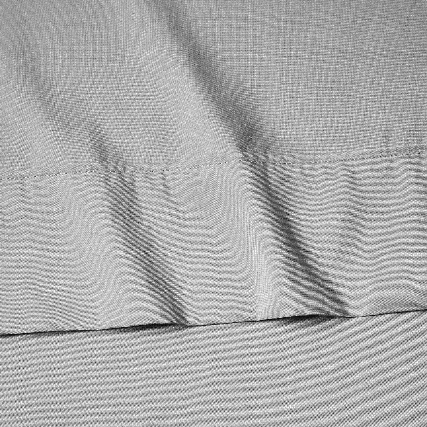 NEW Amazon Basics Easy Care Microfiber Sheet Set with 19" Deep Pockets - QUEEN, Dark Grey